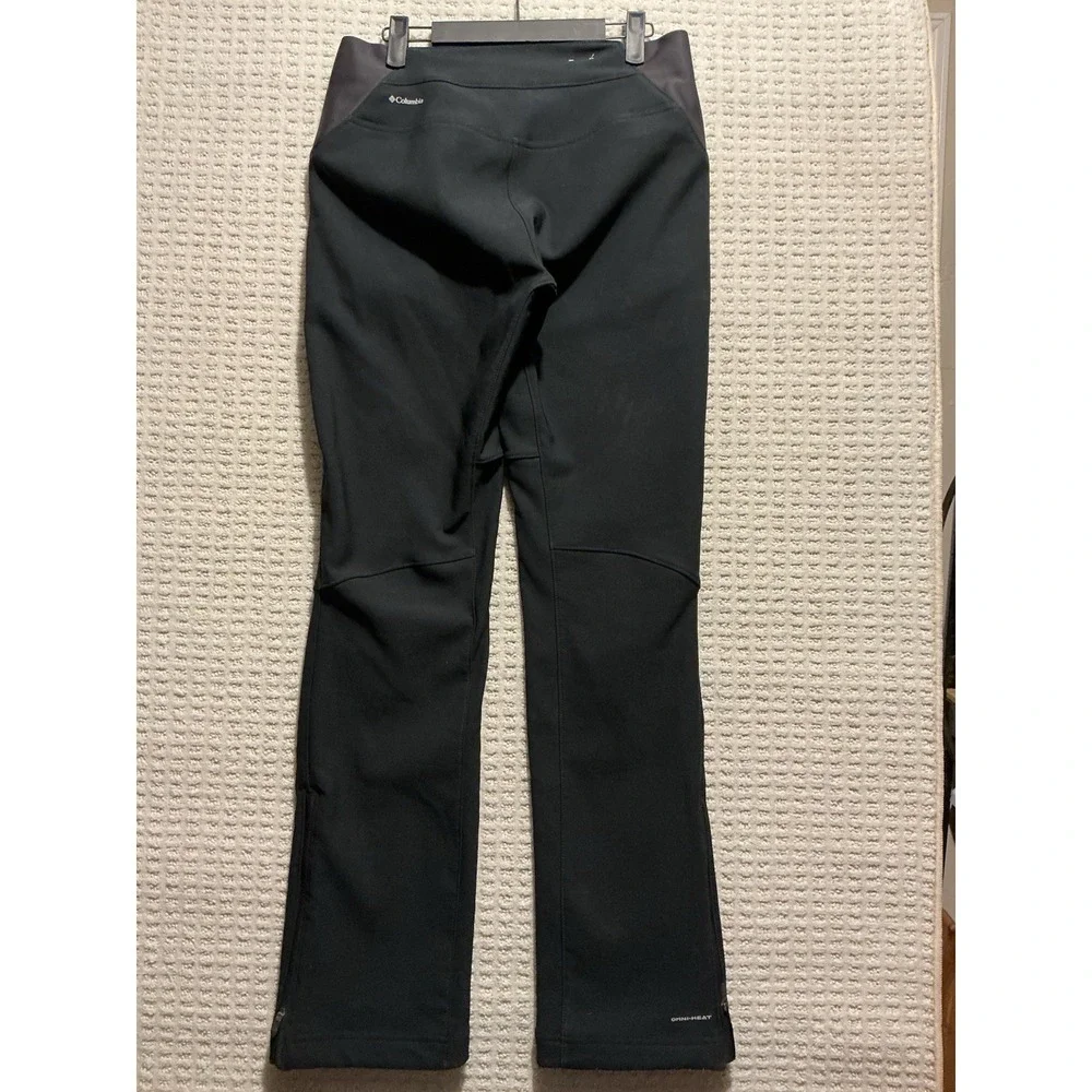 Columbia Women's Omni Heat Thermal Comfort Pants 10 Black Soft Shell - Picture 2 of 5